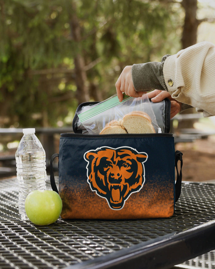 Chicago Bears Big Logo Gradient 6 Pack Cooler FOCO - FOCO.com