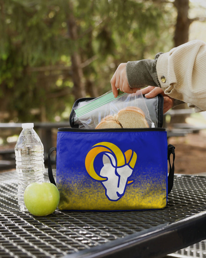 Los Angeles Rams Big Logo Gradient 6 Pack Cooler FOCO - FOCO.com