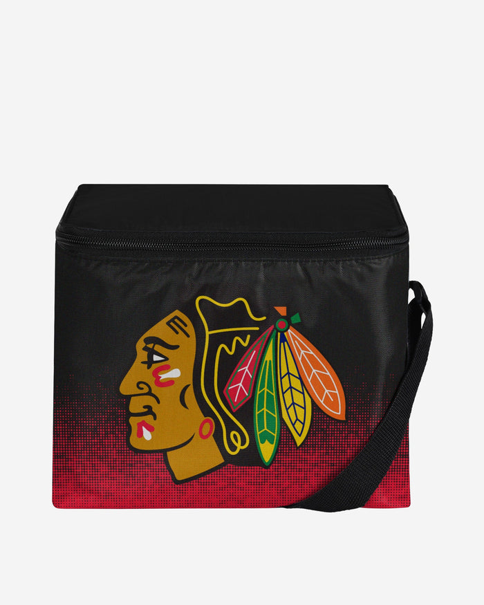 Chicago Blackhawks Gradient Big Logo Gradient 6 Pack Cooler FOCO - FOCO.com