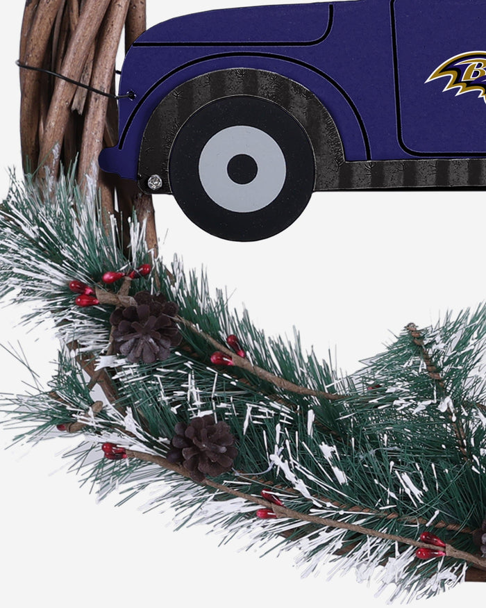 Baltimore Ravens Wreath With Truck FOCO - FOCO.com