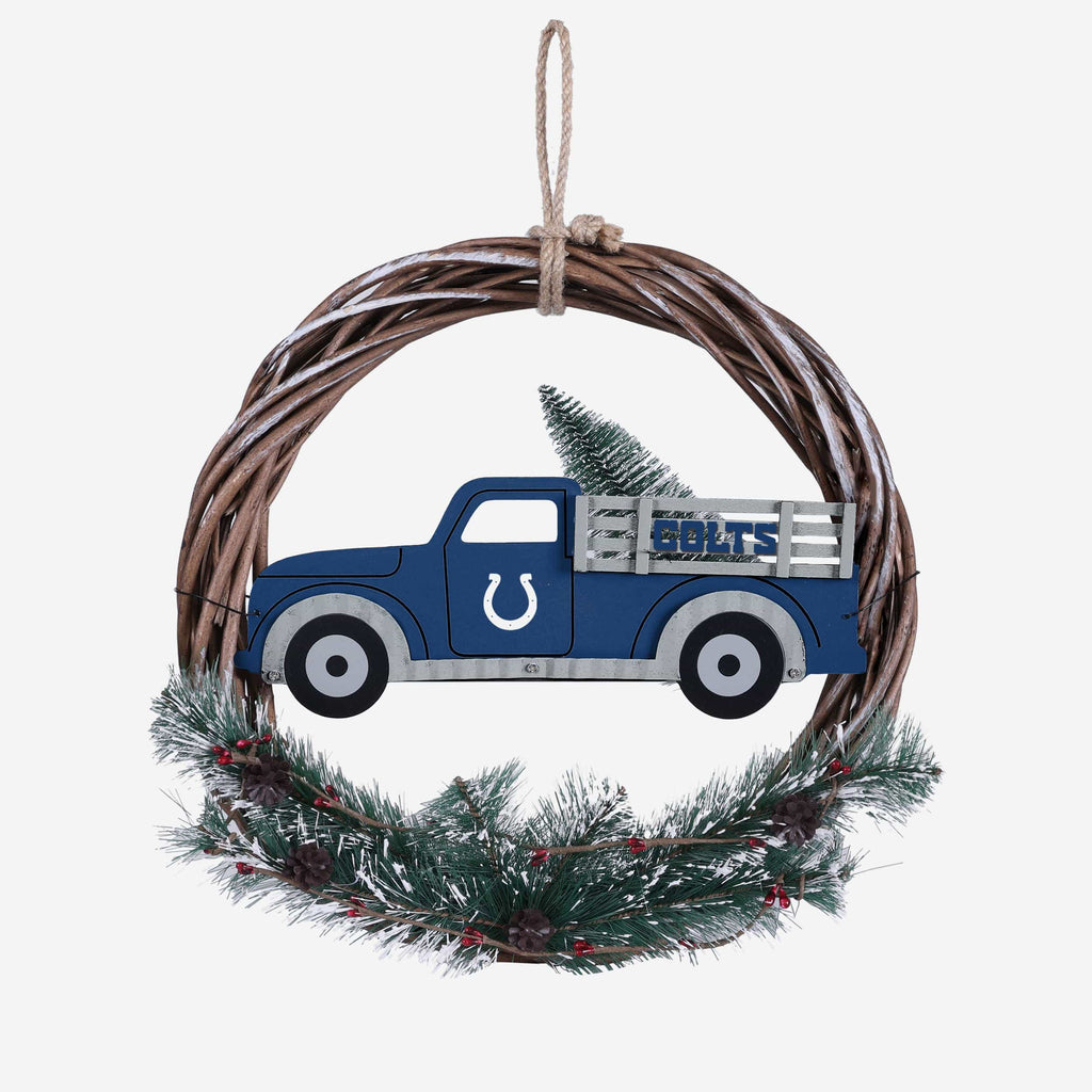 Indianapolis Colts Wreath With Truck FOCO - FOCO.com
