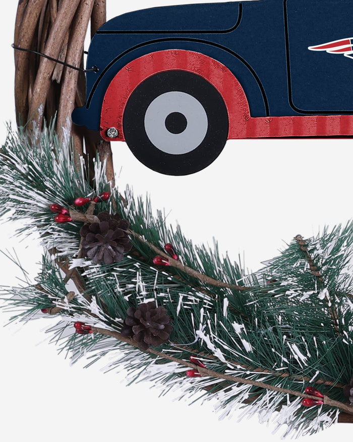 New England Patriots Wreath With Truck FOCO - FOCO.com