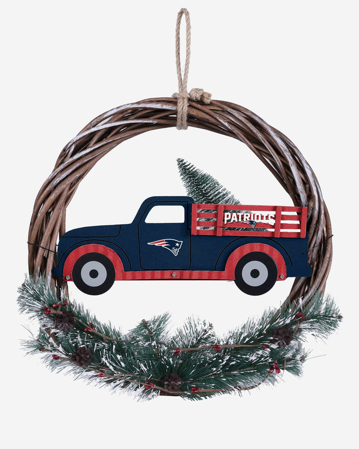 New England Patriots Wreath With Truck FOCO - FOCO.com