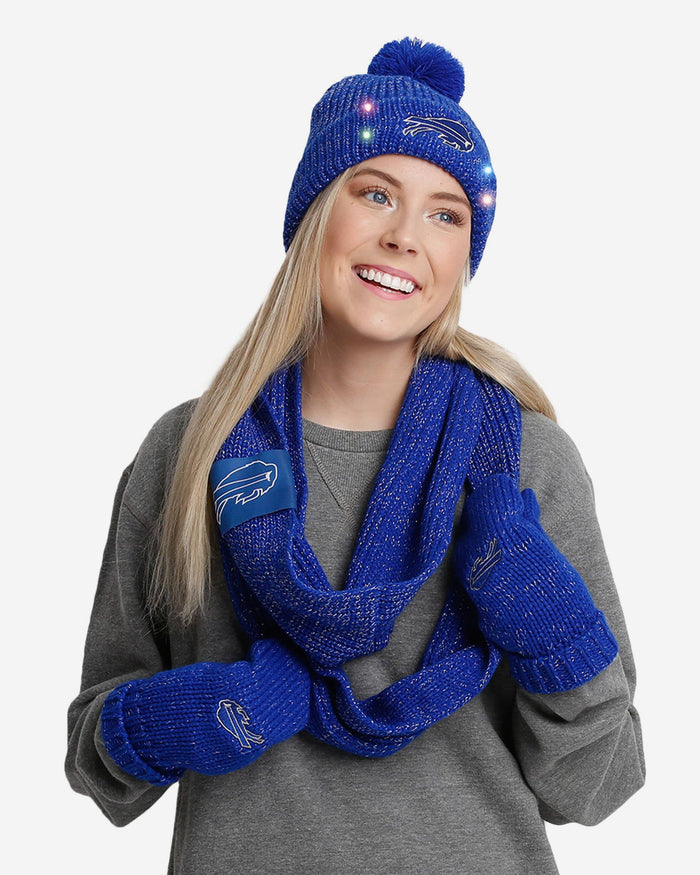 Buffalo Bills Womens Glitter Knit Cold Weather Set FOCO - FOCO.com