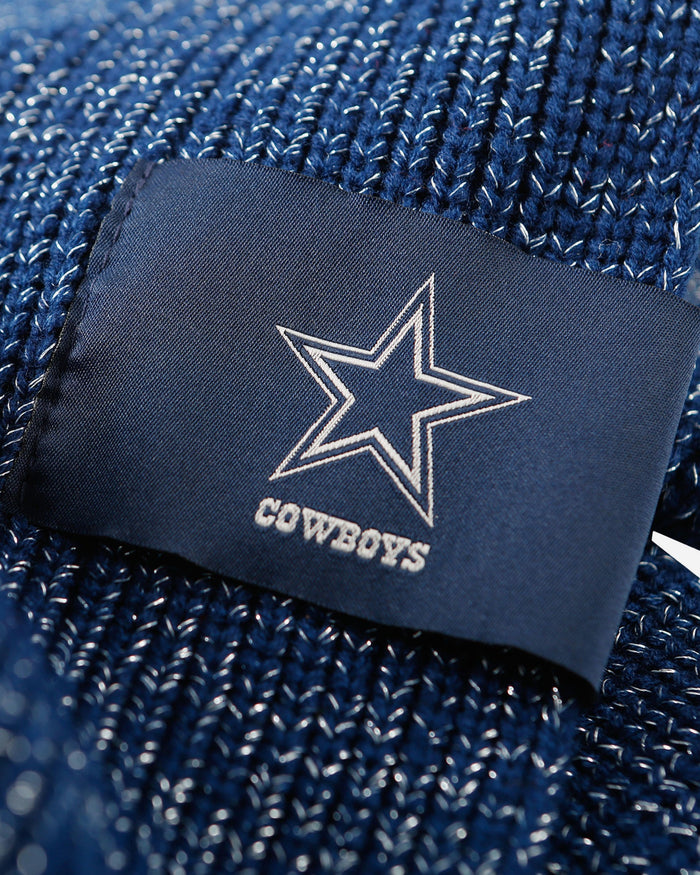 Dallas Cowboys Womens Glitter Knit Cold Weather Set FOCO - FOCO.com