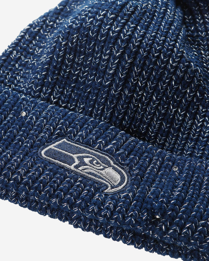 Seattle Seahawks Womens Glitter Knit Cold Weather Set FOCO - FOCO.com