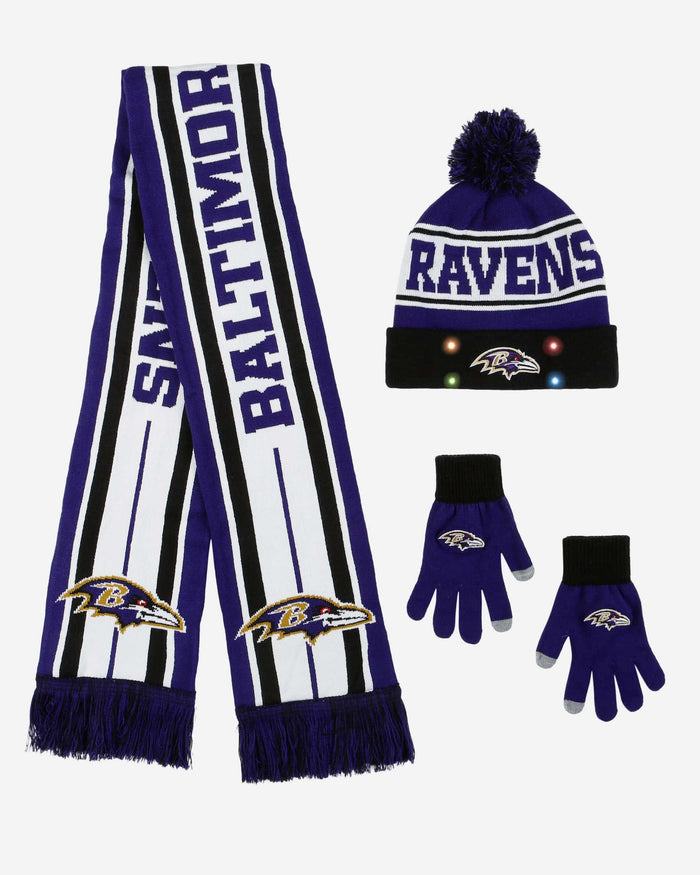 Baltimore Ravens Snow Stealer Cold Weather Set FOCO - FOCO.com