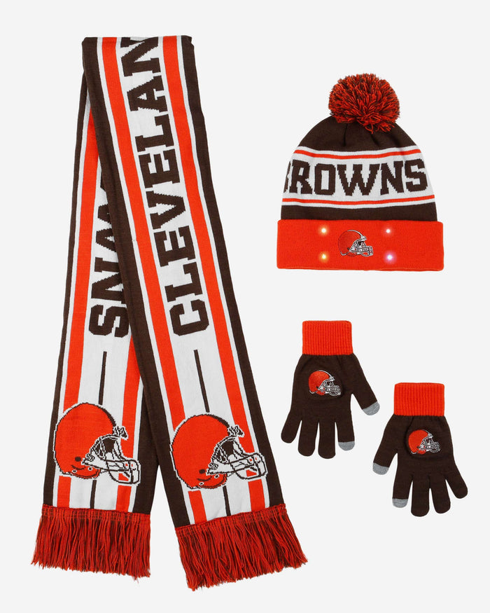 Cleveland Browns Snow Stealer Cold Weather Set FOCO - FOCO.com