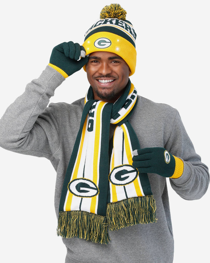 Green Bay Packers Snow Stealer Cold Weather Set FOCO - FOCO.com