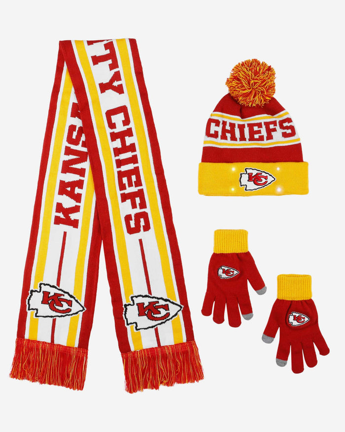 Kansas City Chiefs Snow Stealer Cold Weather Set FOCO - FOCO.com