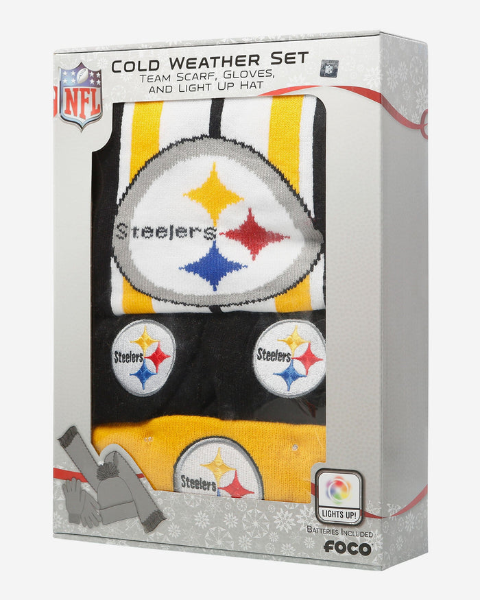 Pittsburgh Steelers Snow Stealer Cold Weather Set FOCO - FOCO.com