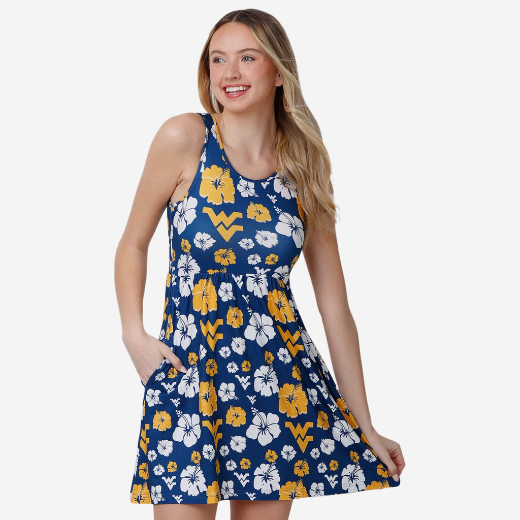 West Virginia Mountaineers Womens Fan Favorite Floral Sundress FOCO S - FOCO.com