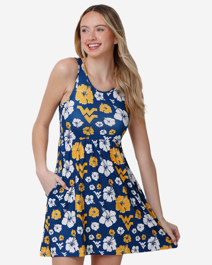 West Virginia Mountaineers Womens Fan Favorite Floral Sundress FOCO S - FOCO.com