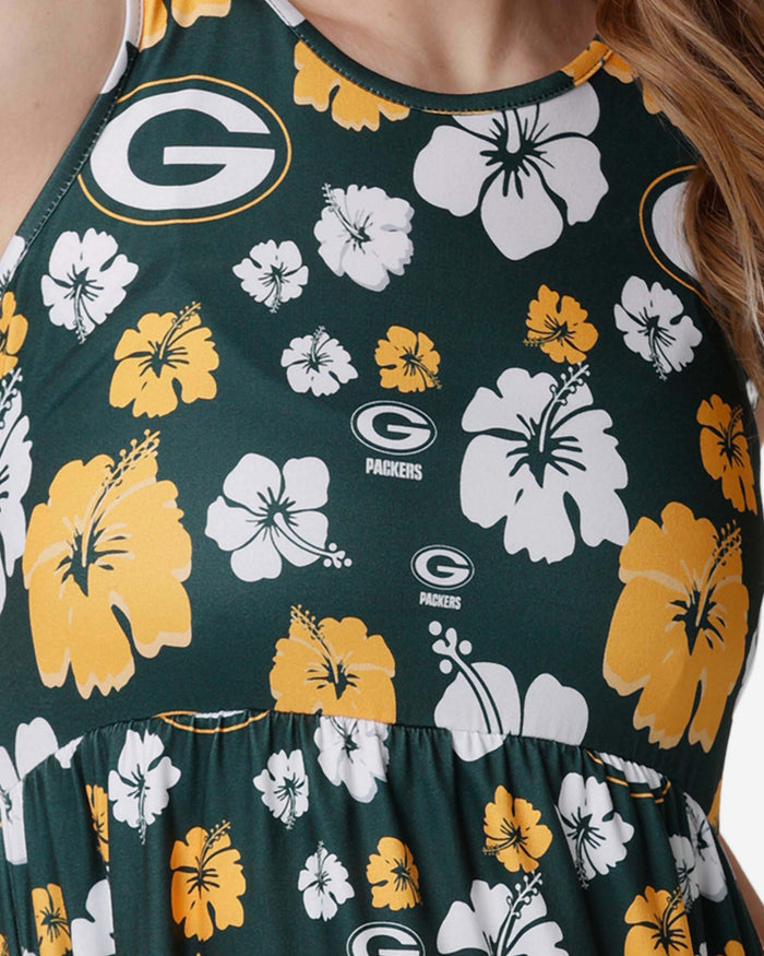 Green Bay Packers Womens Fan Favorite Floral Sundress FOCO - FOCO.com
