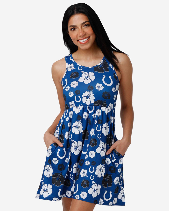 Indianapolis Colts Womens Fan Favorite Floral Sundress FOCO S - FOCO.com