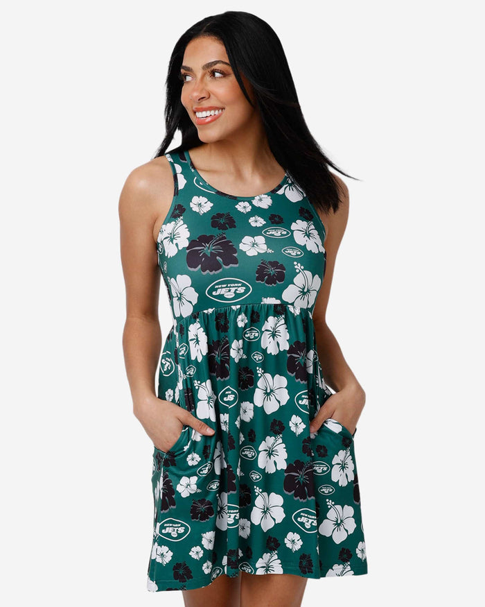 New York Jets Womens Fan Favorite Floral Sundress FOCO S - FOCO.com