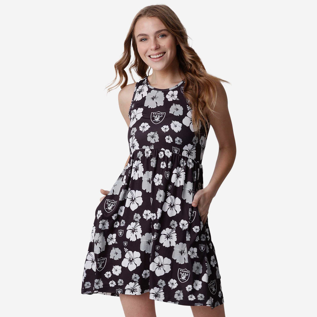 Las Vegas Raiders Womens Fan Favorite Floral Sundress FOCO S - FOCO.com