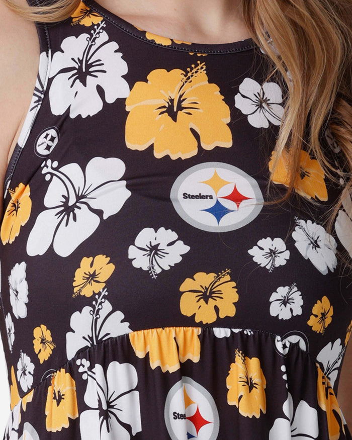 Pittsburgh Steelers Womens Fan Favorite Floral Sundress FOCO - FOCO.com