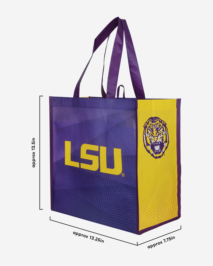 LSU Tigers 4 Pack Reusable Shopping Bag FOCO - FOCO.com