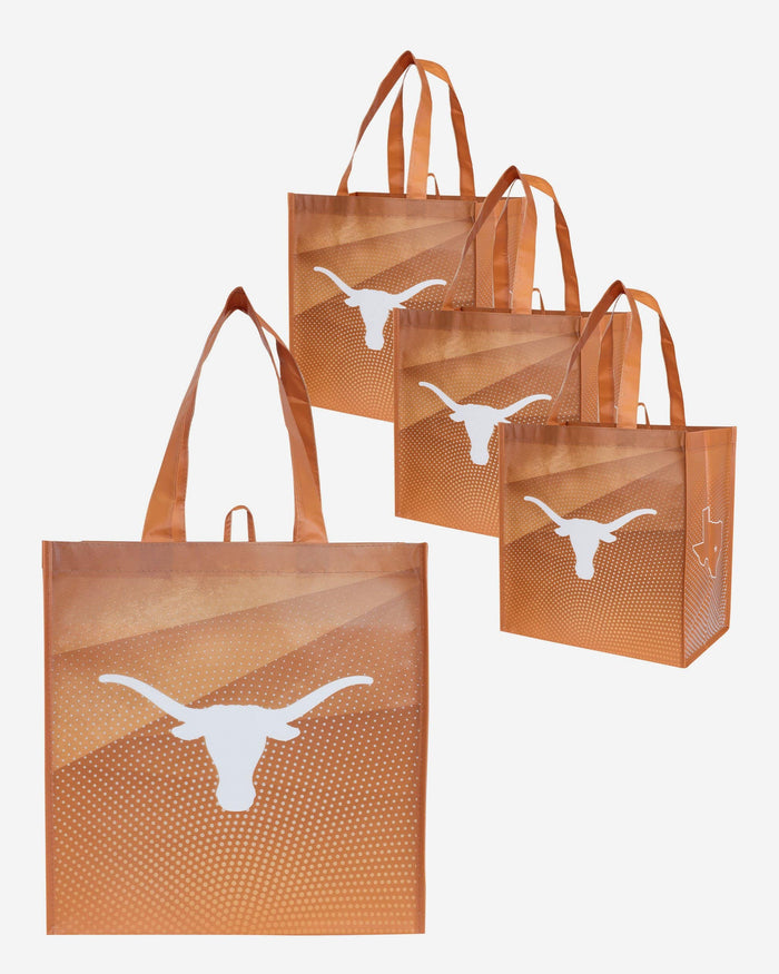 Texas Longhorns 4 Pack Reusable Shopping Bag FOCO - FOCO.com