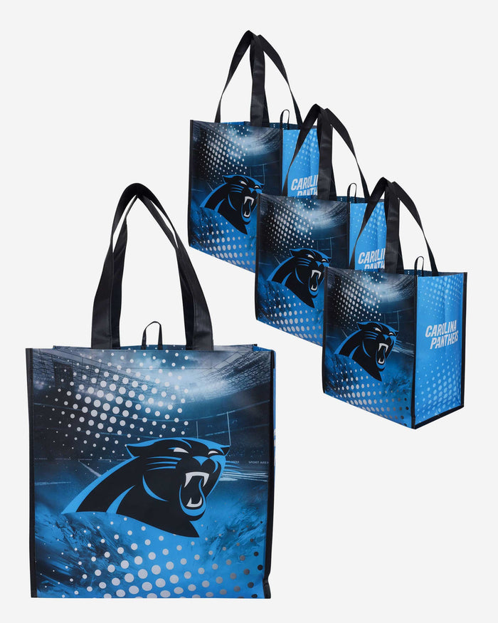 Carolina Panthers 4 Pack Reusable Shopping Bag FOCO - FOCO.com