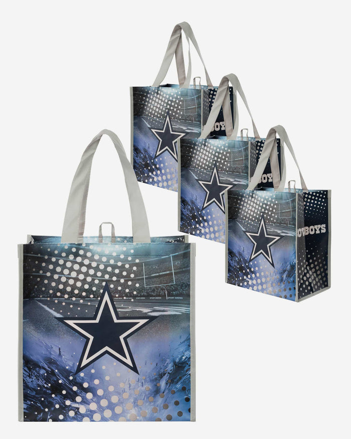 Dallas Cowboys 4 Pack Reusable Shopping Bags FOCO - FOCO.com