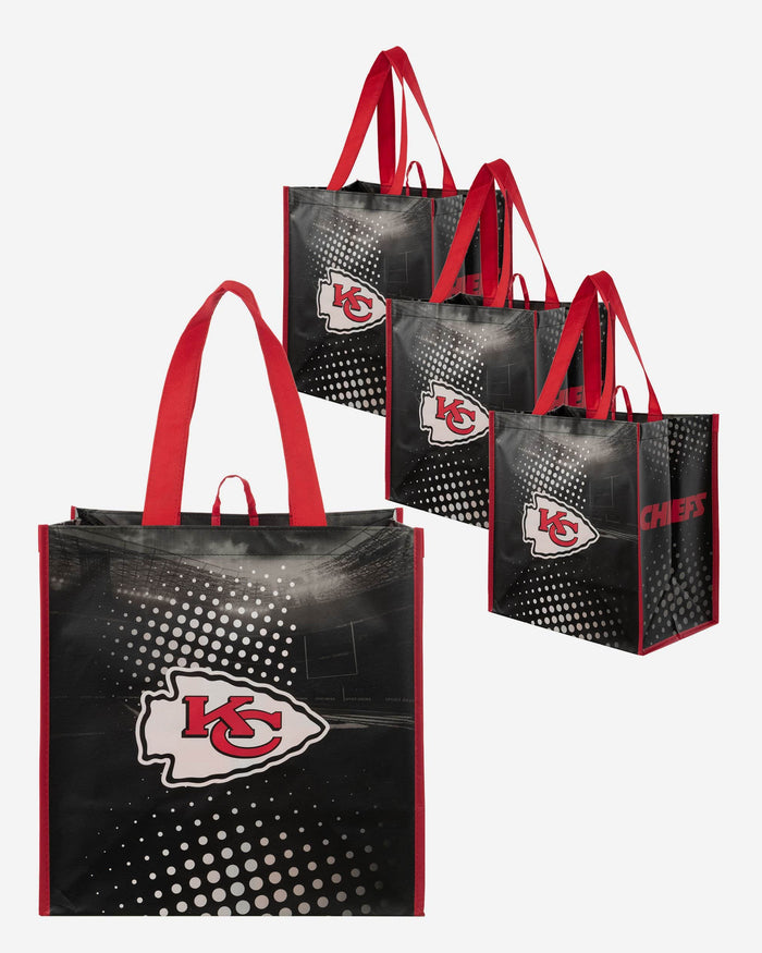 Kansas City Chiefs 4 Pack Reusable Shopping Bags FOCO - FOCO.com