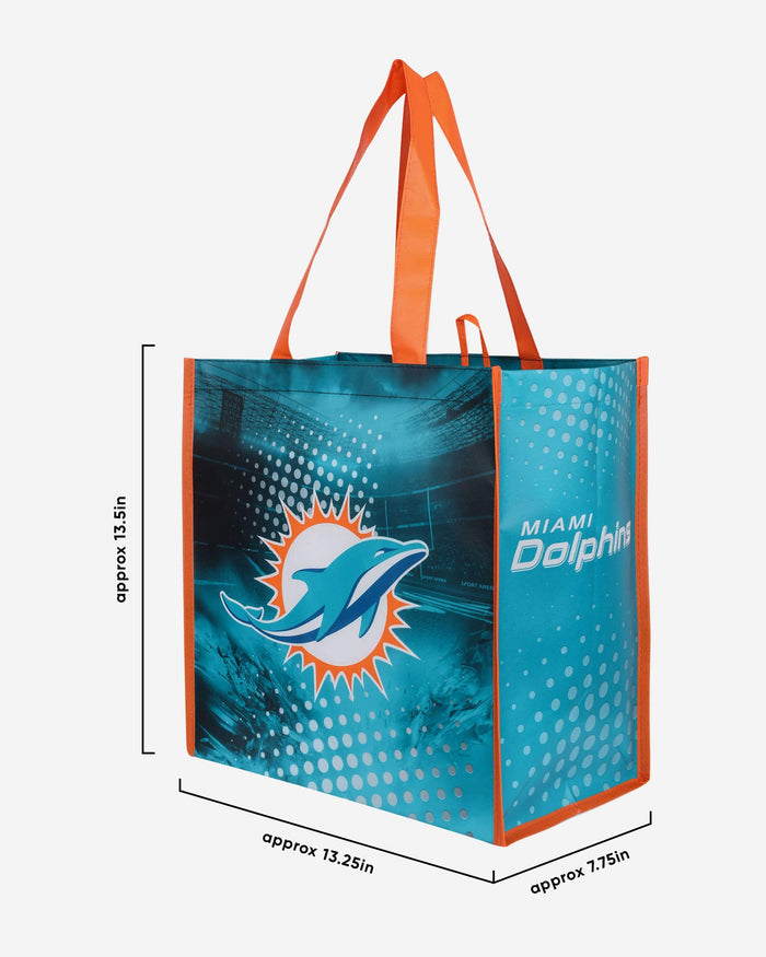 Miami Dolphins 4 Pack Reusable Shopping Bag FOCO - FOCO.com