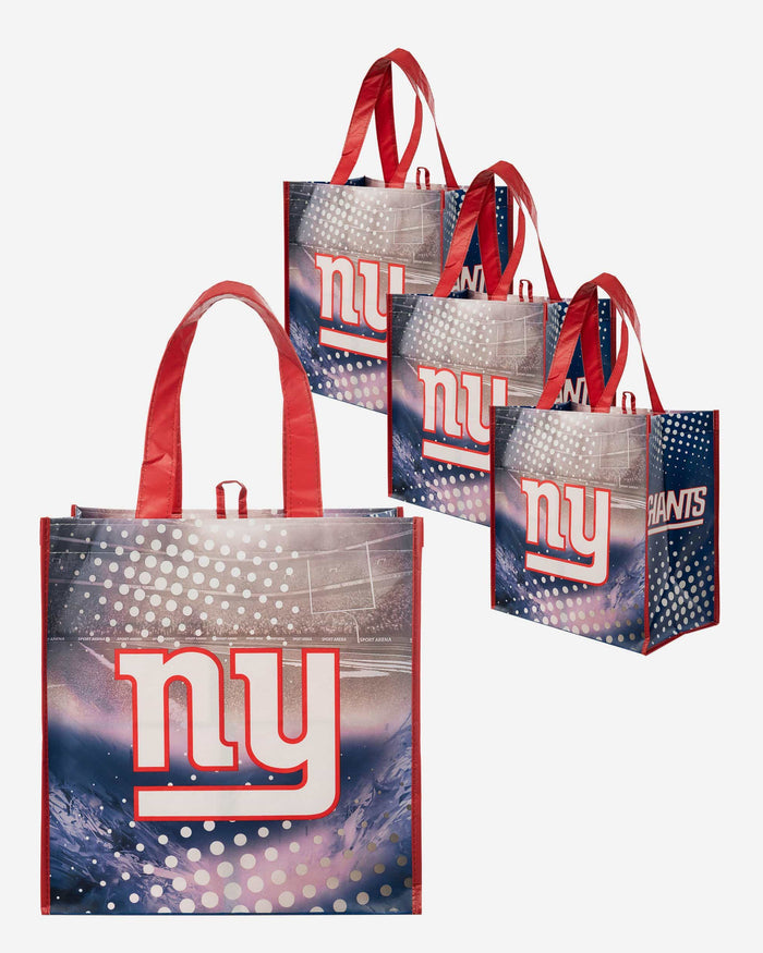 New York Giants 4 Pack Reusable Shopping Bags FOCO - FOCO.com