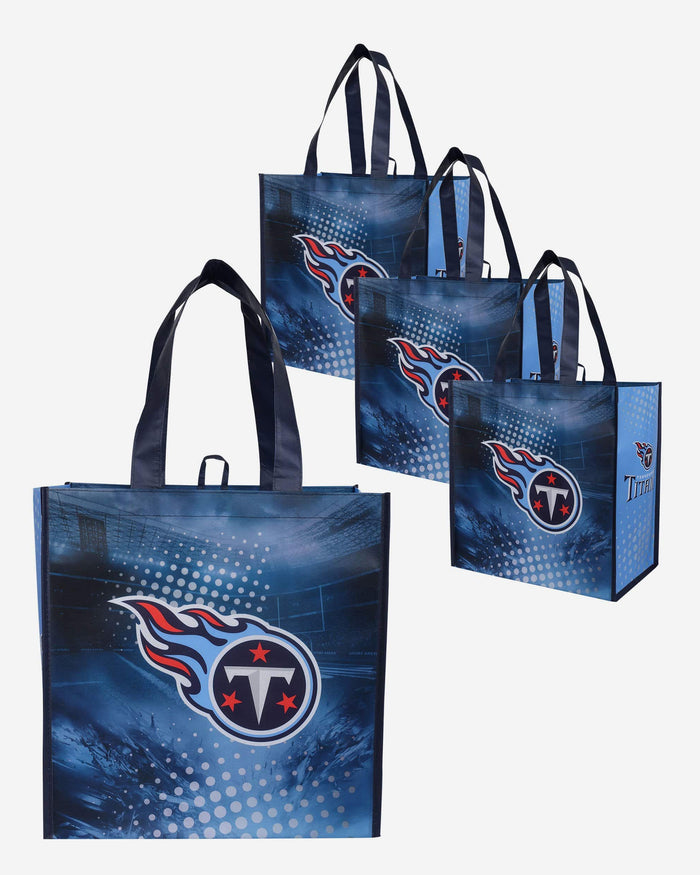 Tennessee Titans 4 Pack Reusable Shopping Bag FOCO - FOCO.com