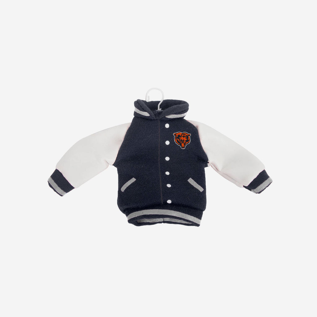 Chicago Bears Fabric Varsity Jacket Ornament FOCO - FOCO.com