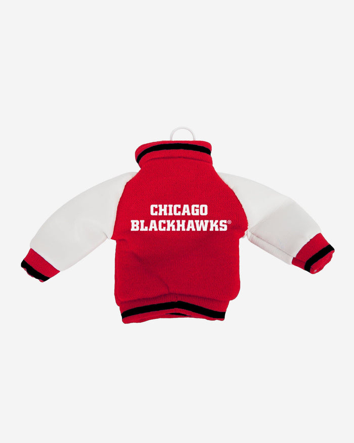 Chicago Blackhawks Fabric Varsity Jacket Ornament FOCO - FOCO.com