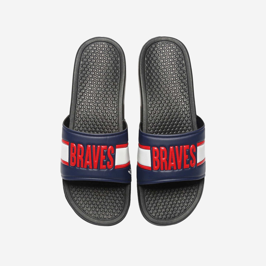 Atlanta Braves Raised Wordmark Slide FOCO S - FOCO.com