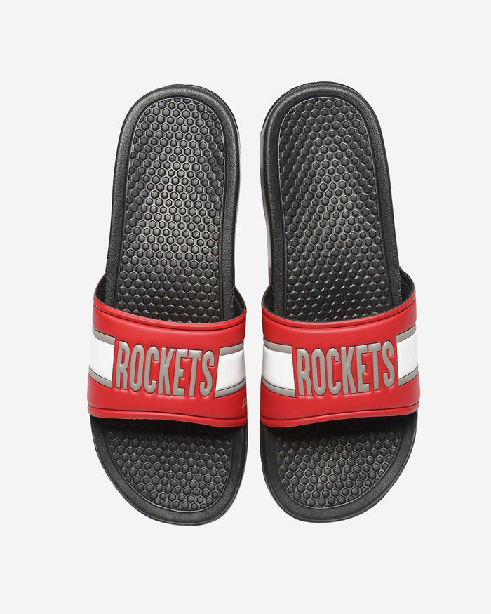 Houston Rockets Raised Wordmark Slide FOCO S - FOCO.com