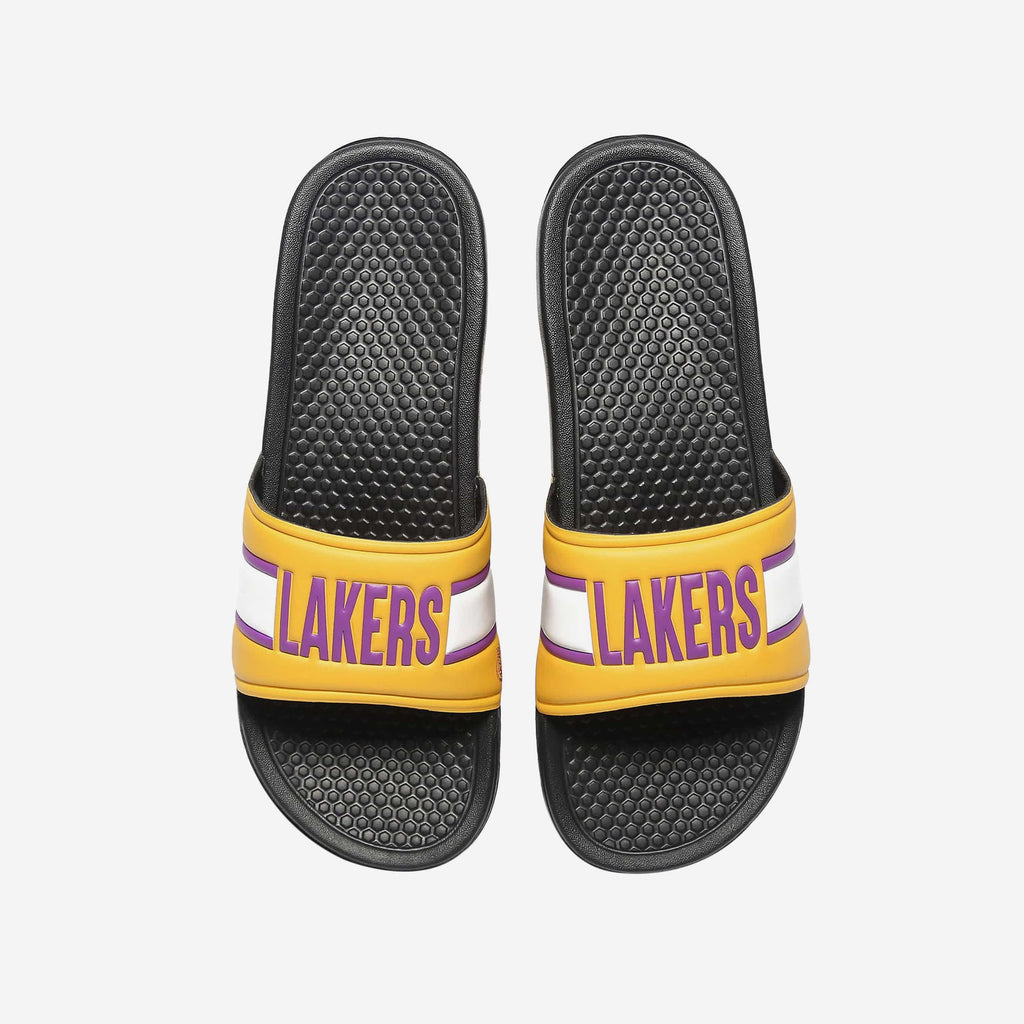 Los Angeles Lakers Raised Wordmark Slide FOCO S - FOCO.com