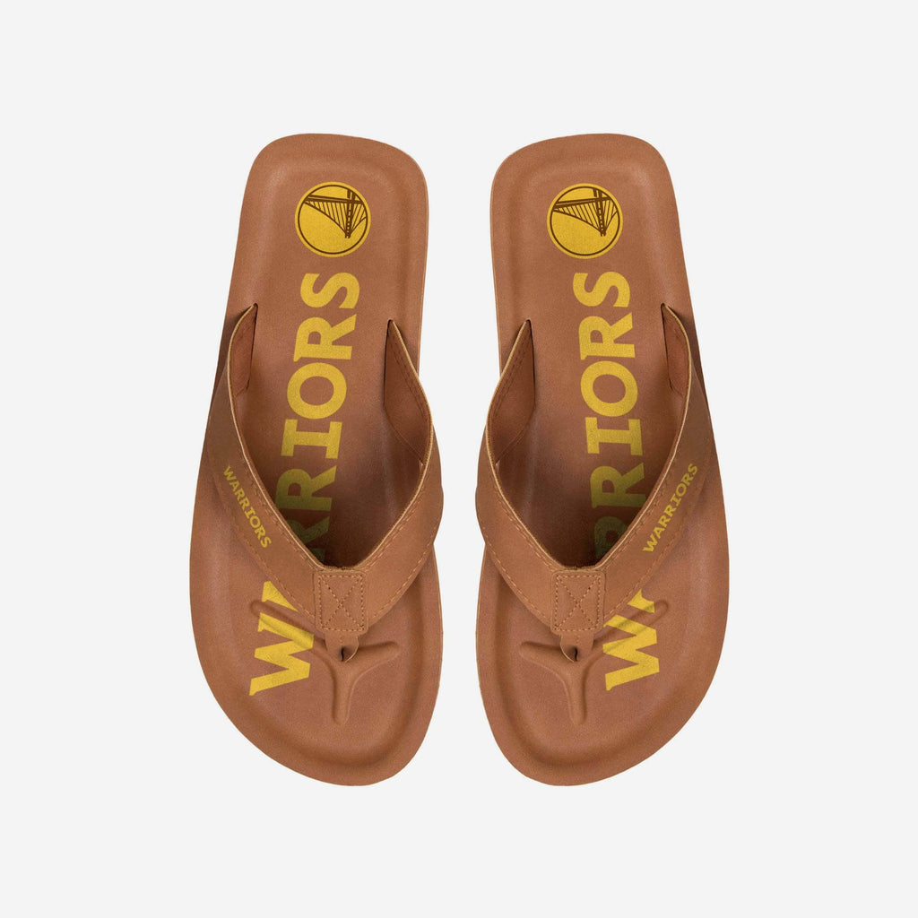 Golden State Warriors Color Pop Contour Flip Flop FOCO S - FOCO.com