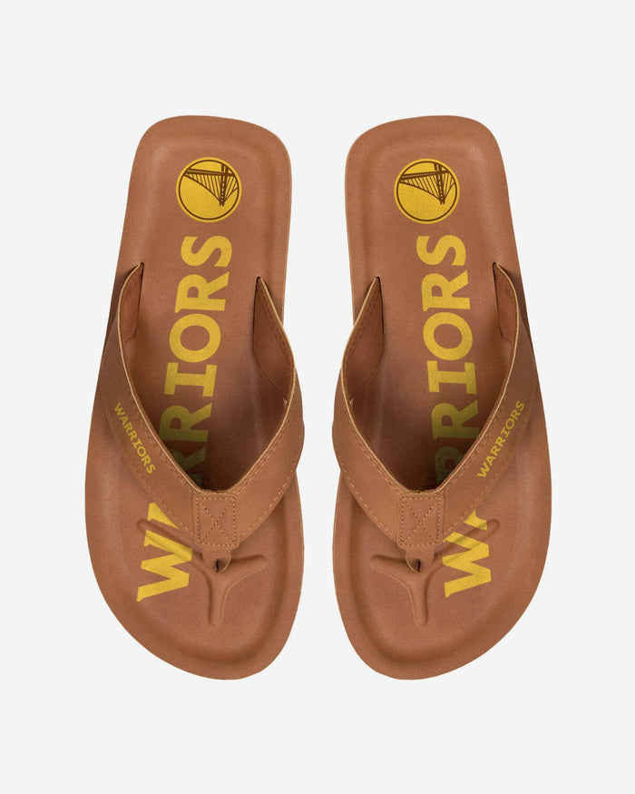 Golden State Warriors Color Pop Contour Flip Flop FOCO S - FOCO.com