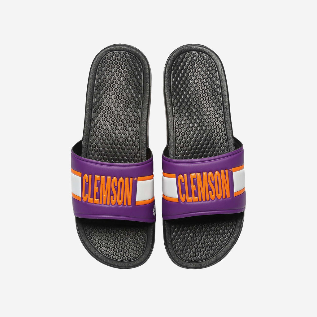 Clemson Tigers Raised Wordmark Slide FOCO S - FOCO.com