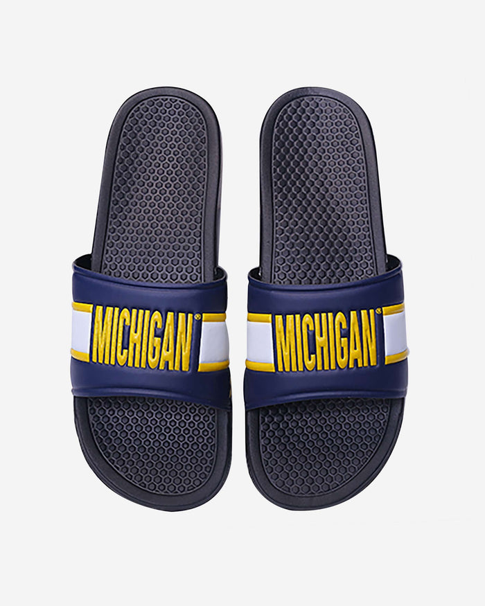 Michigan Wolverines Raised Wordmark Slide FOCO S - FOCO.com