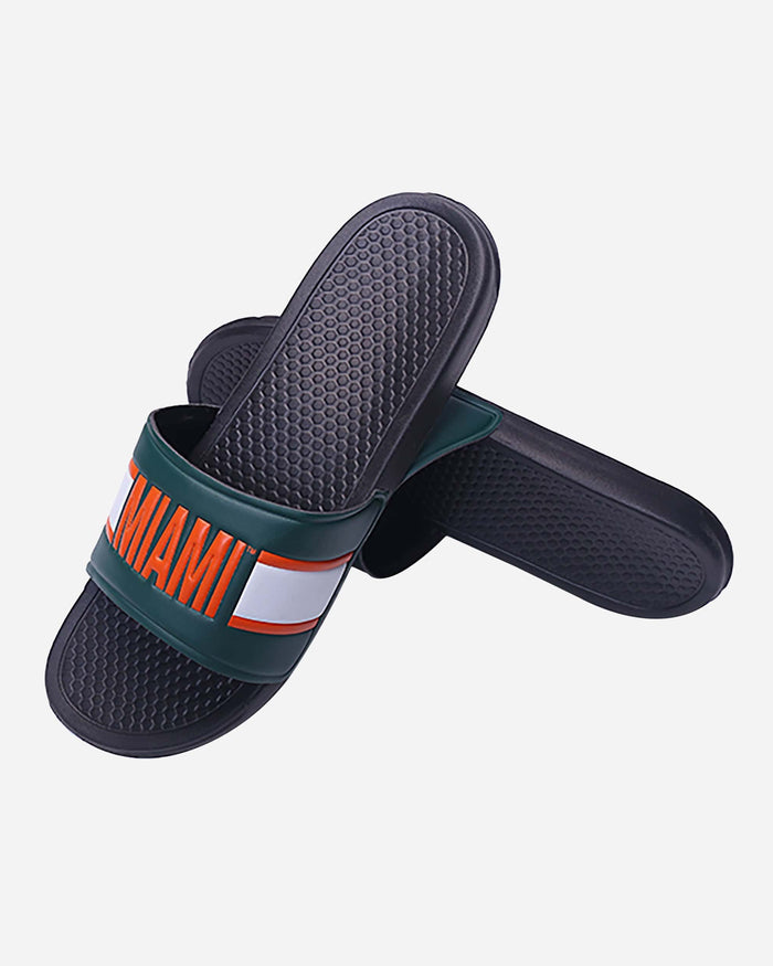 Miami Hurricanes Raised Wordmark Slide FOCO - FOCO.com