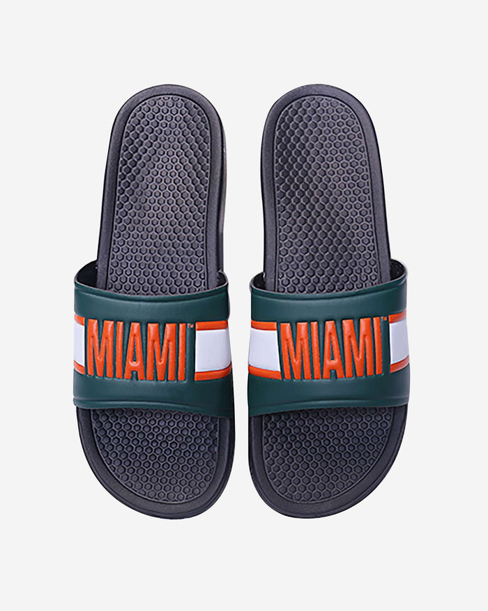 Miami Hurricanes Raised Wordmark Slide FOCO S - FOCO.com