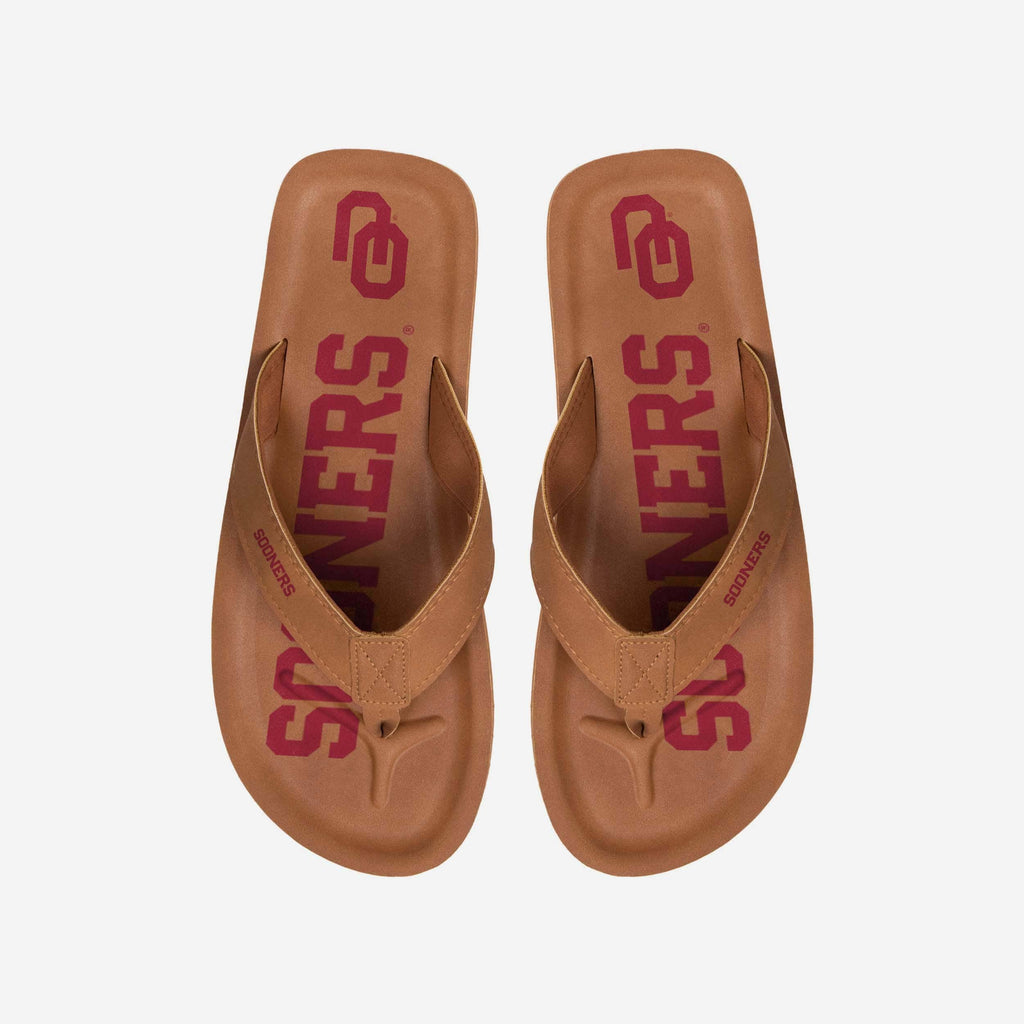 Oklahoma Sooners Color Pop Contour Flip Flop FOCO S - FOCO.com