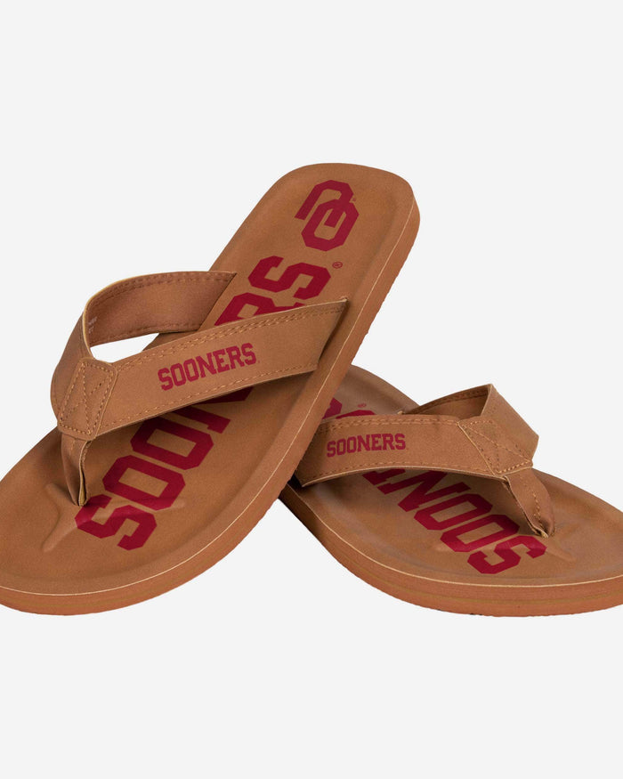 Oklahoma Sooners Color Pop Contour Flip Flop FOCO - FOCO.com