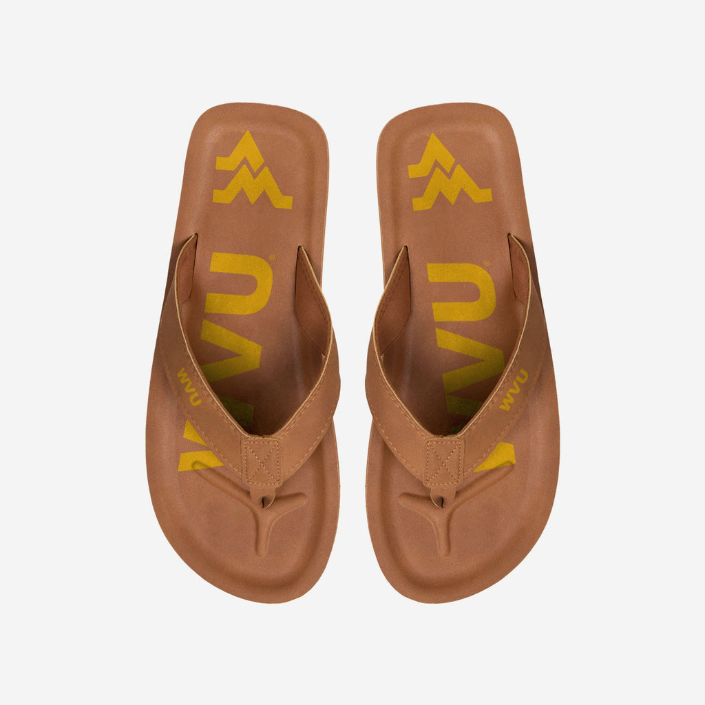 West Virginia Mountaineers Color Pop Contour Flip Flop FOCO S - FOCO.com