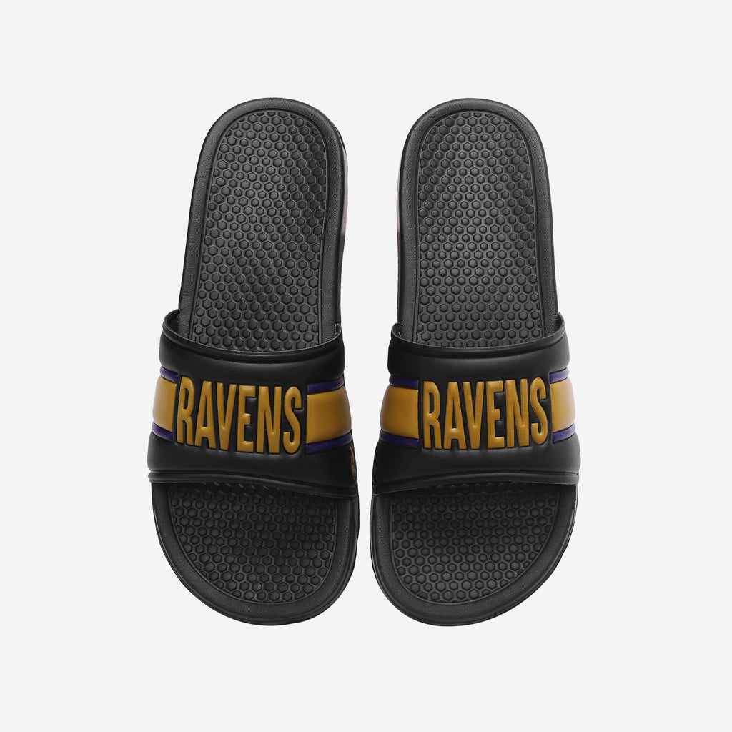 Baltimore Ravens Raised Wordmark Slide FOCO S - FOCO.com