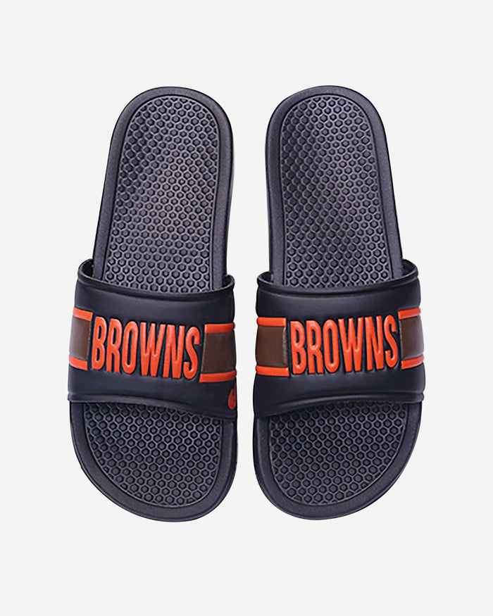 Cleveland Browns Raised Wordmark Slide FOCO S - FOCO.com