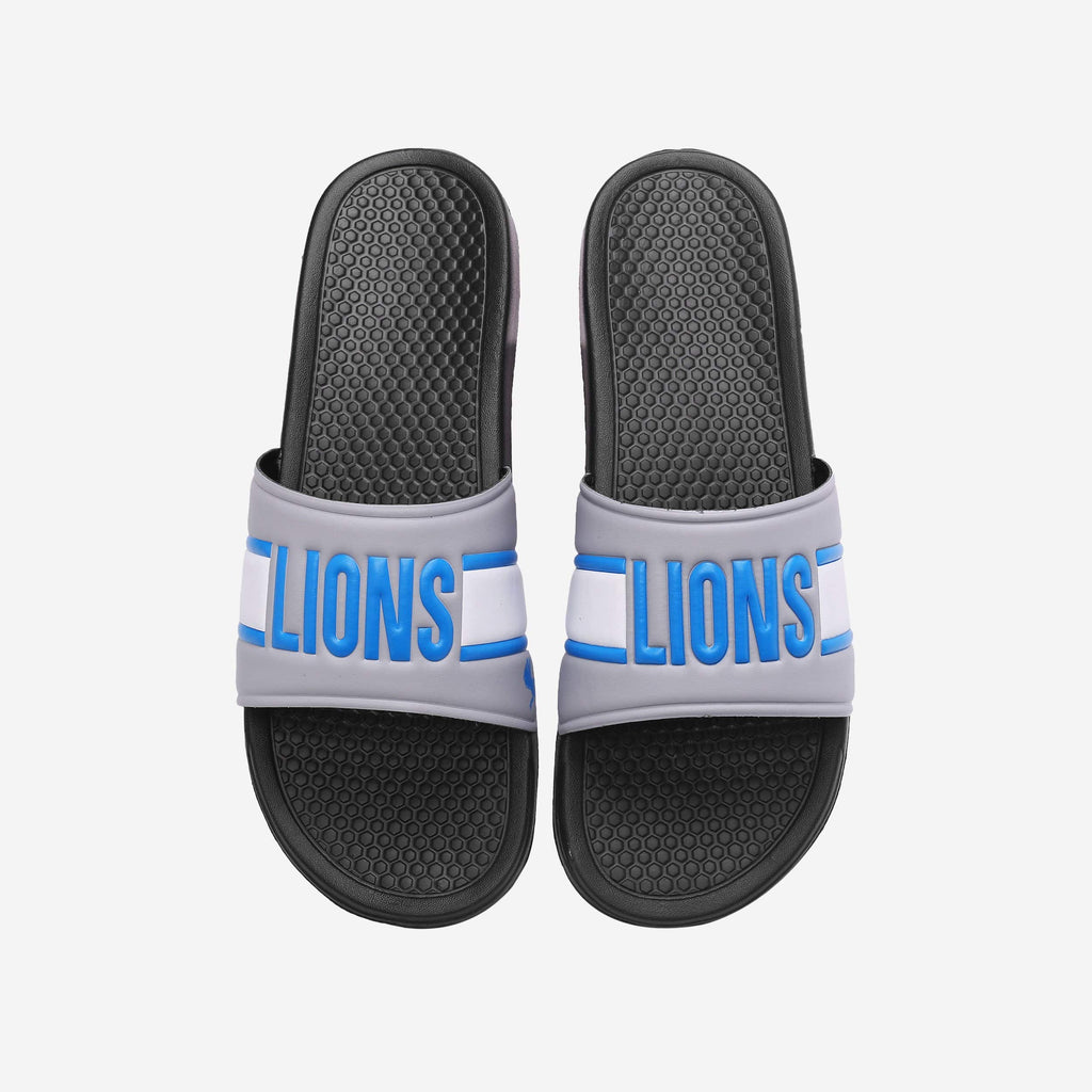 Detroit Lions Raised Wordmark Slide FOCO S - FOCO.com