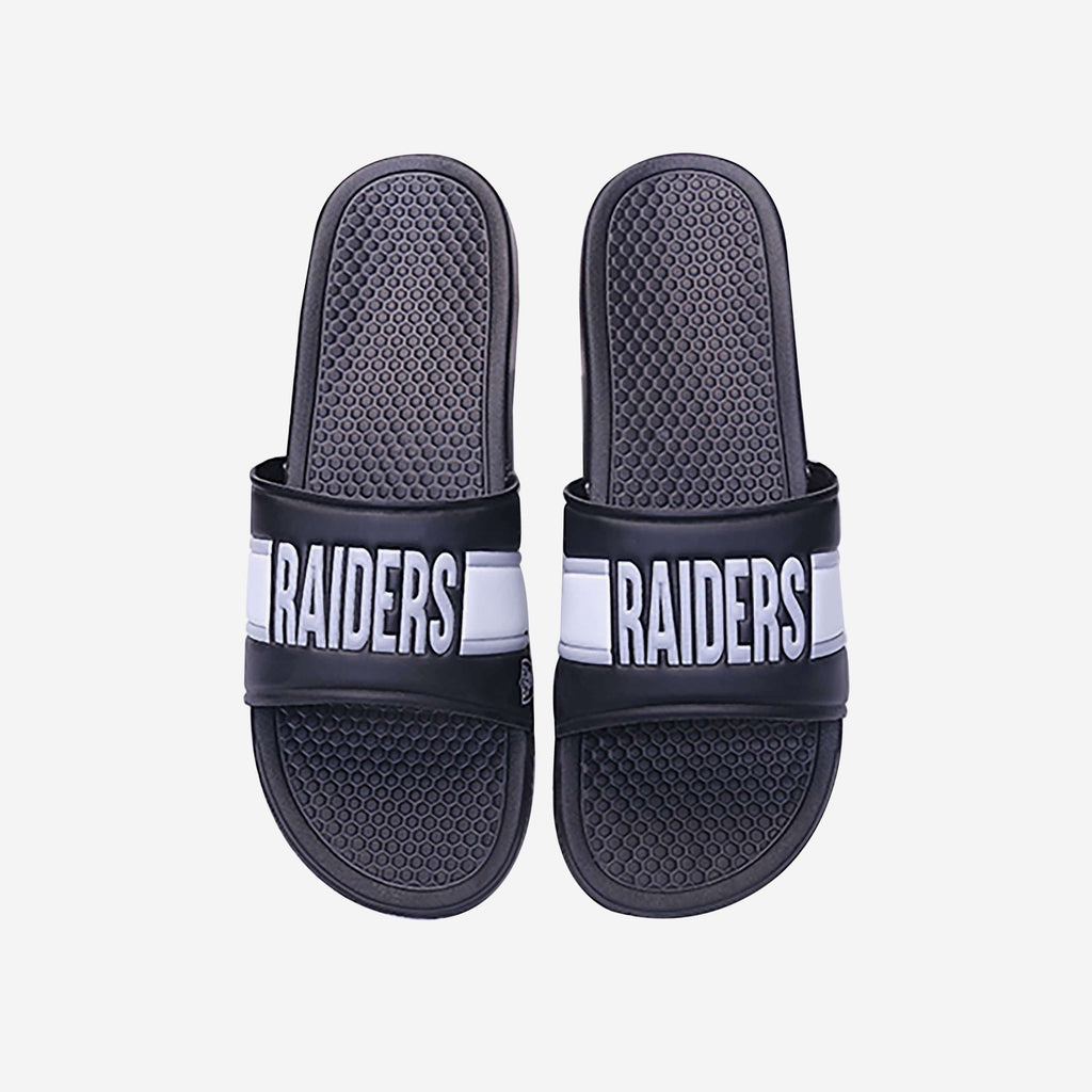 Las Vegas Raiders Raised Wordmark Slide FOCO S - FOCO.com