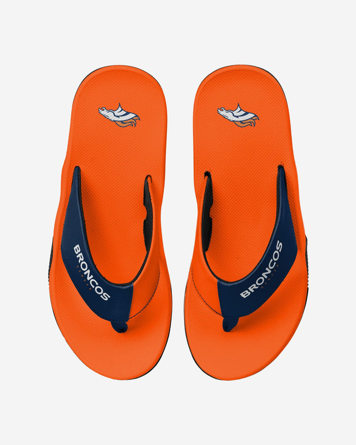 Denver Broncos Team Color Contour Flip Flop FOCO S - FOCO.com