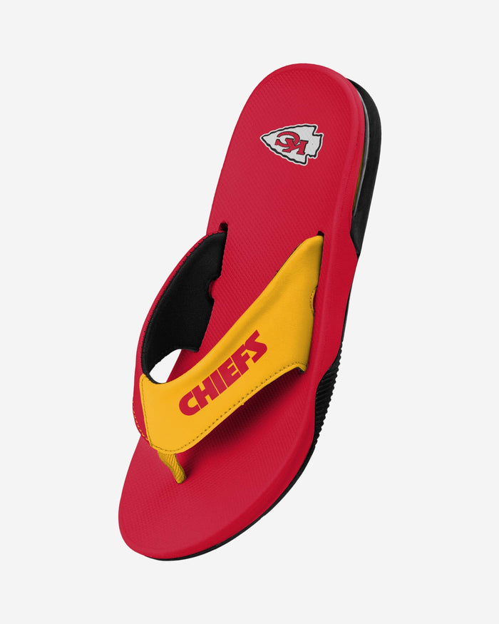 Kansas City Chiefs Team Color Contour Flip Flop FOCO - FOCO.com